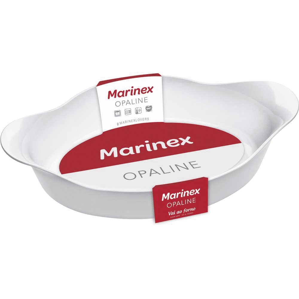 Assadeira Marinex Opaline Oval Grande 1,4lts