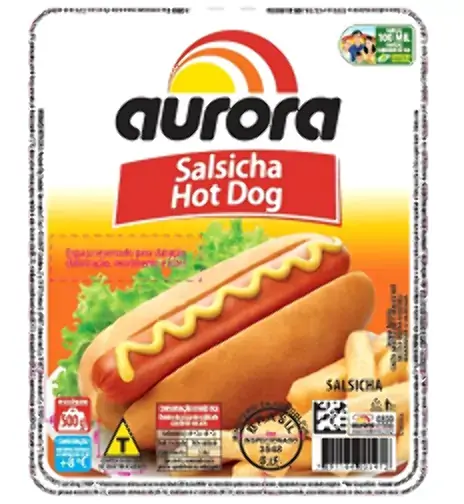Salsicha Hot Dog Aurora 500gr