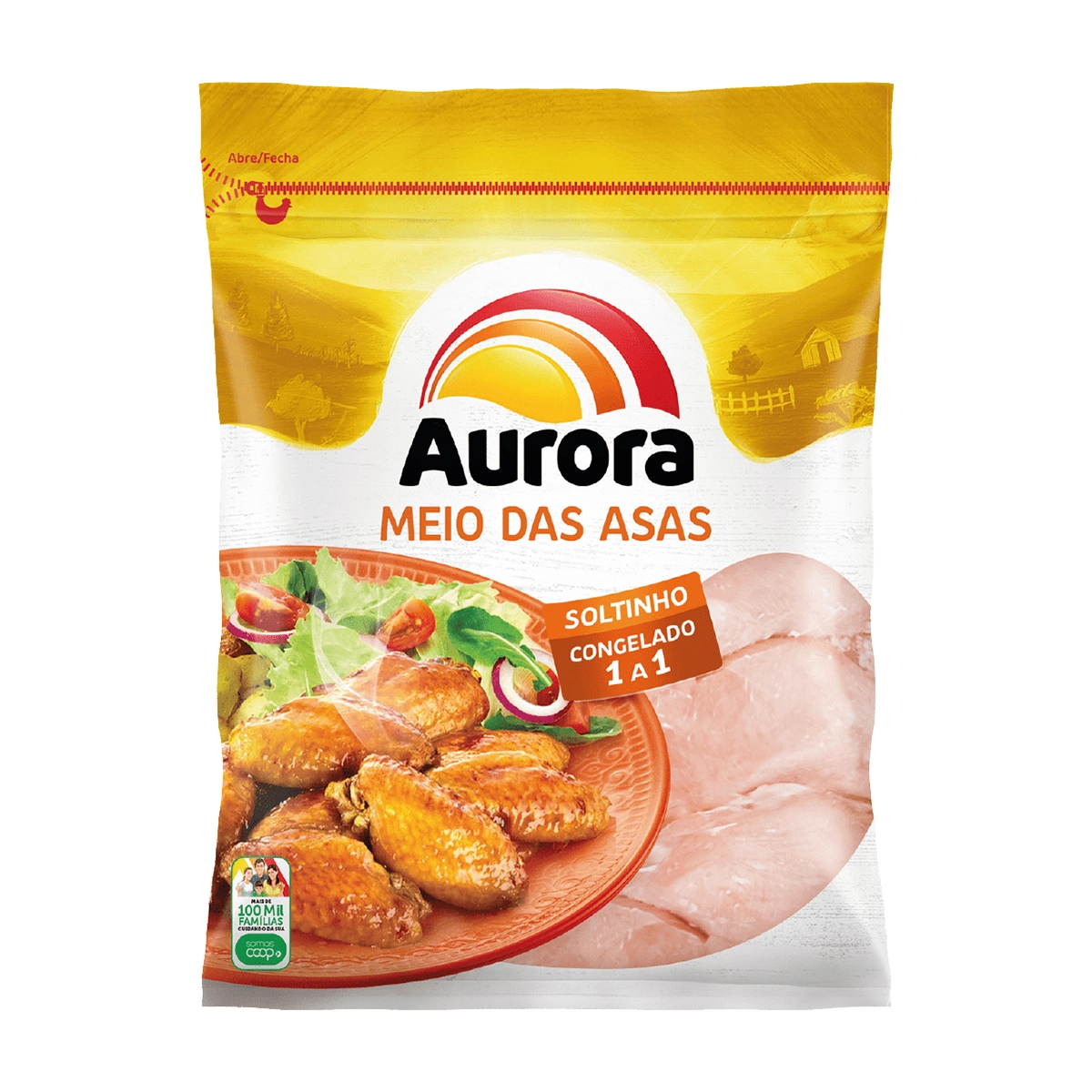 Meio Da Asa Aurora 1kg Cong Pct
