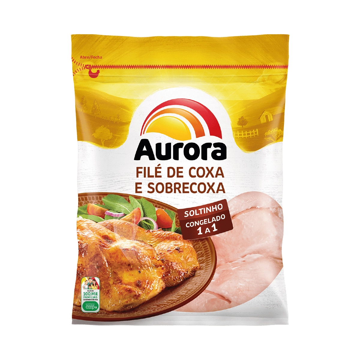 File De Coxa/sobrecoxa De Frango Aurora 1kg Cong