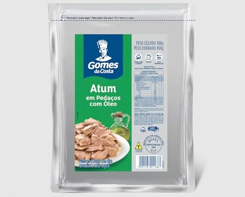 Atum Em Pedaços Em óleo Gomes Da Costa Pacote 450g
