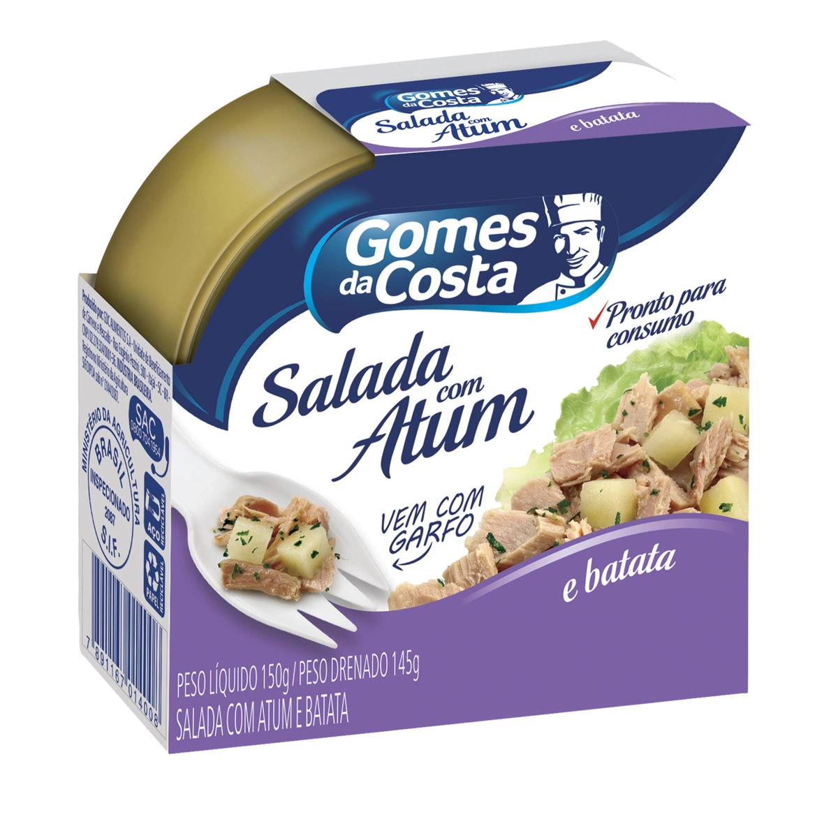 Salada Com Atum E Batata Gomes Da Costa Caixa 145g