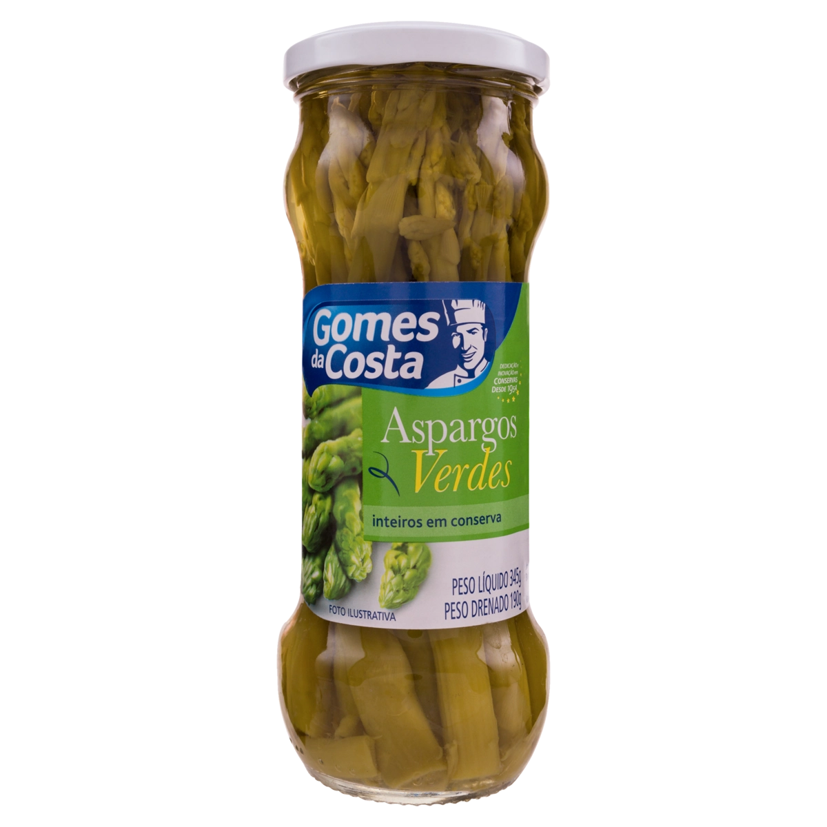 Aspargo Verde Em Conserva Inteiro Gomes Da Costa Vidro 190g