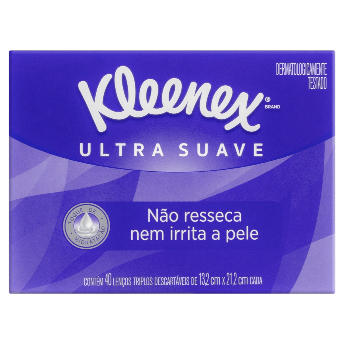 Lenço De Papel Folha Tripla Ultra Suave Kleenex Caixa 40 Unidades