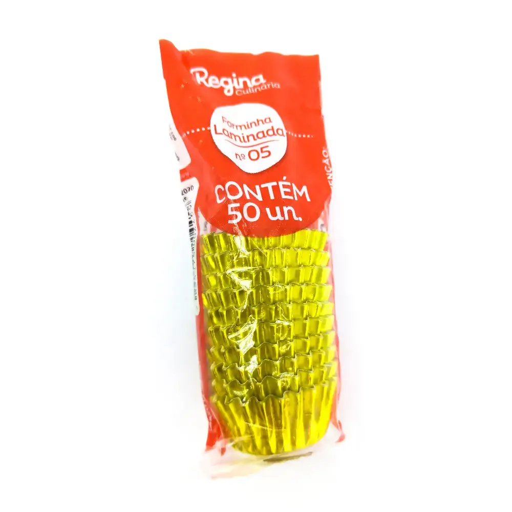 Forminha Para Doces Pirotines Laminada Ouro N 05 Regina 50 Unidades