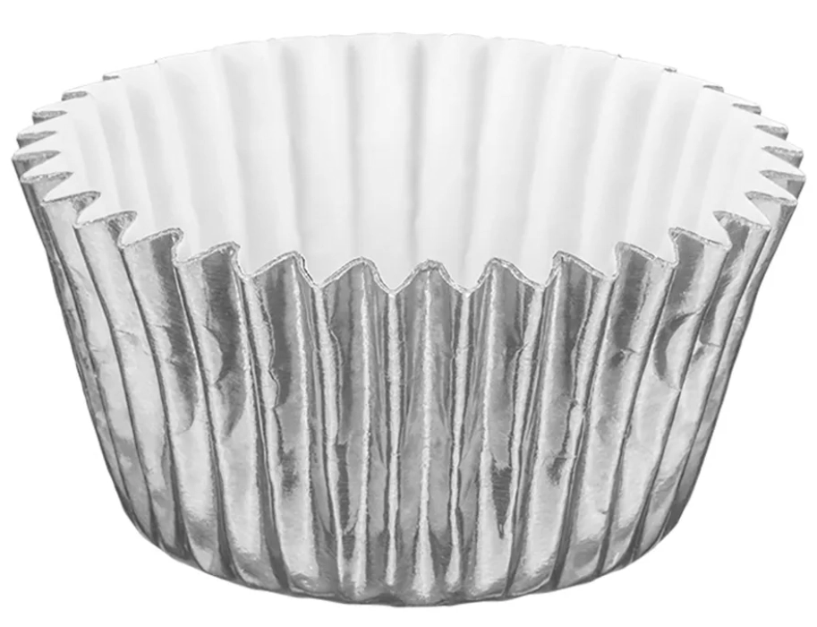 Forminha Para Doces Pirotines Laminada Prata N 06 Regina 50 Unidades