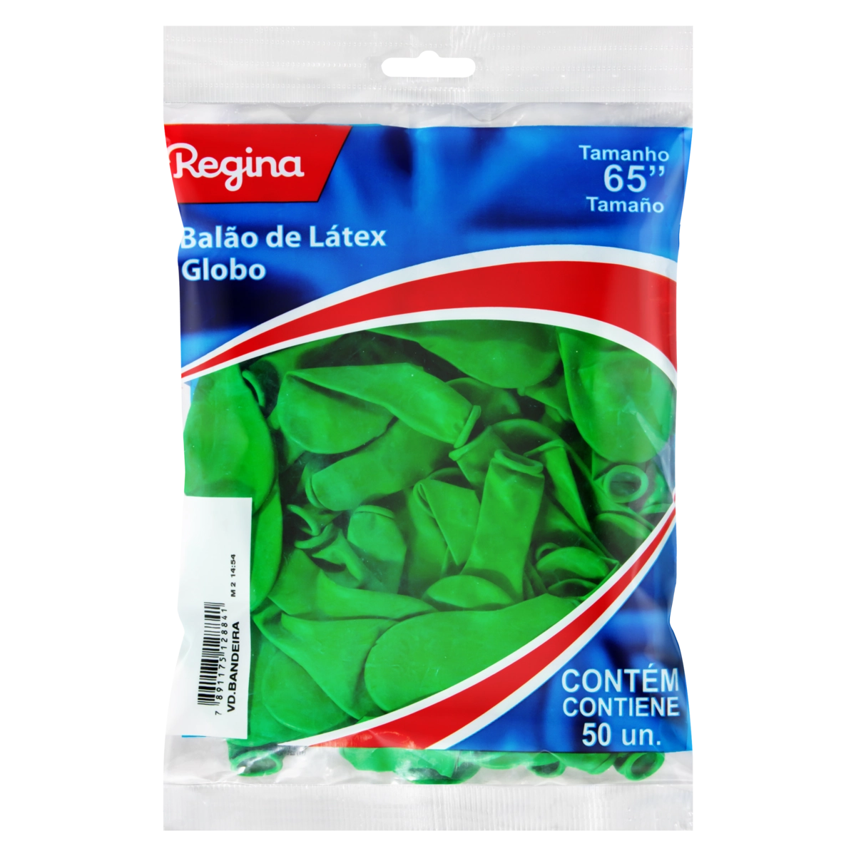 Balão Verde Látex Regina 65 Pacote 50 Unidades
