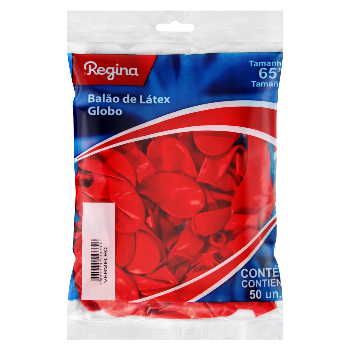 Balão Vermelho Látex Regina 65 Pacote 50 Unidades
