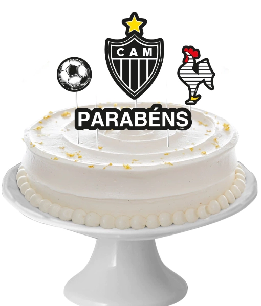 Decoracao De Bolo Cenario Atletico Mineiro 04 Un.