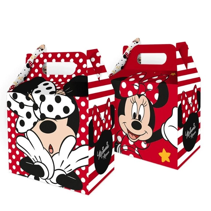 Caixa Surpresa Maleta Minnie Mouse C/4un Regina Festas