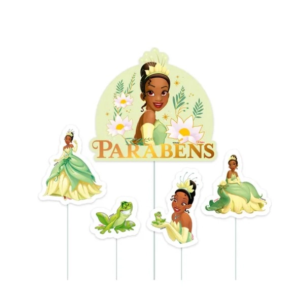 Decoracao Bolo Cenario Tiana C/5un Regina Festas