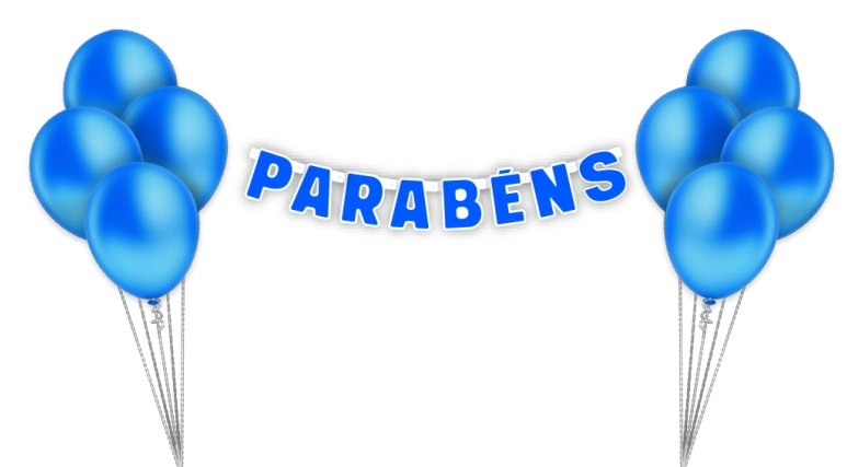 Art Regina Kit Faixa Parabens E Balao Azul