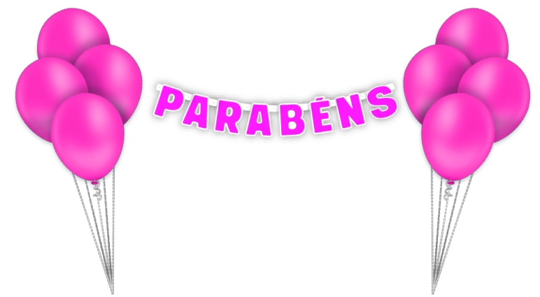 Art Regina Kit Faixa Parabens E Balao Pink