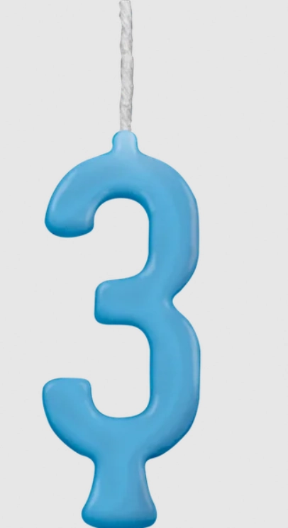 Reg Vela Parabens Azul N3 Un 1x1un