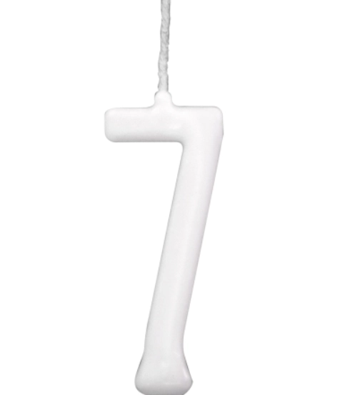 Vela Regina Parabens Branco N7