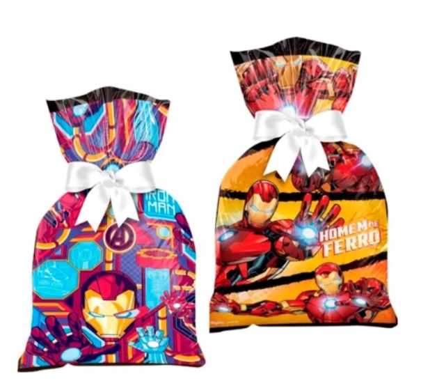 Sacola Plastica Homem De Ferro 1168517 12un Regina