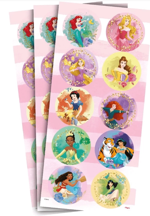 Adesivo Decorativo Redondo Princesa Disney Regina 3un