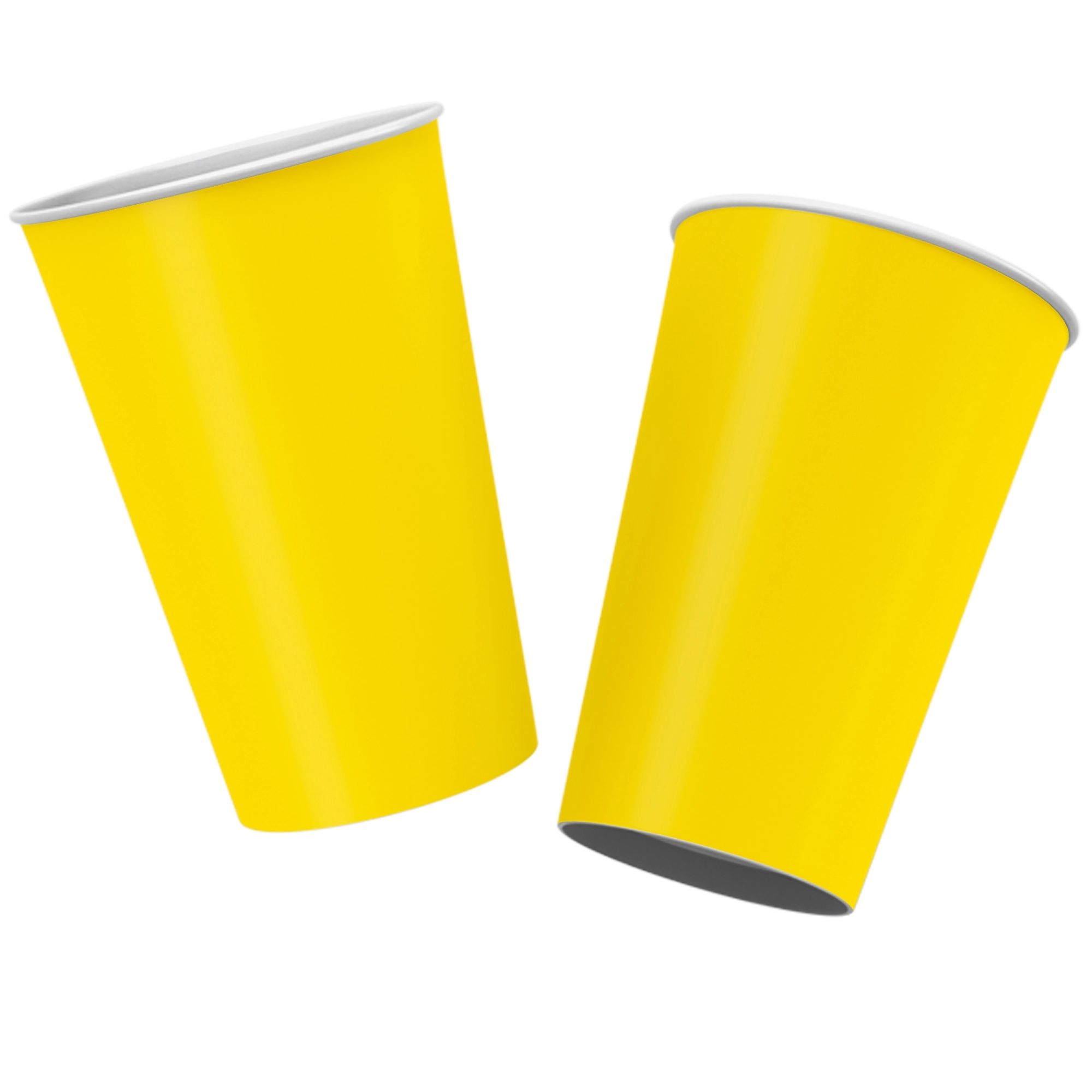 Copo Papel 180 Ml Festa Colors Amarelo 08 Un.