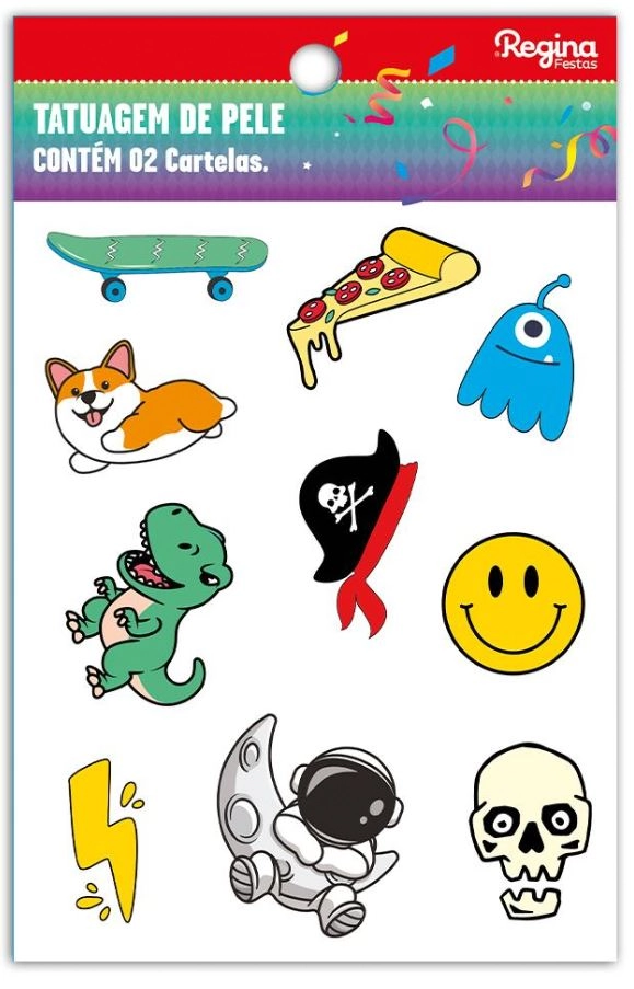 Tatuagem Carnaval Infantil Diversos Iii Ref.119700.2
