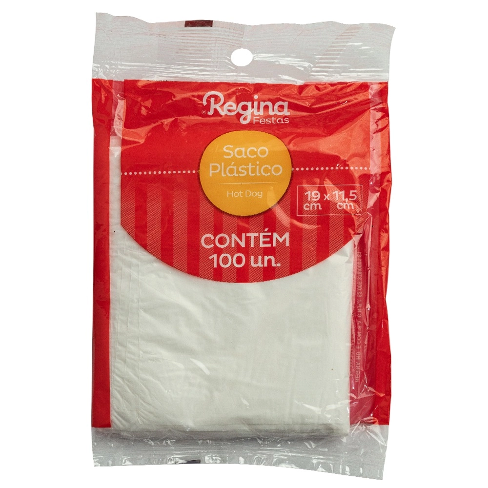 Saco Regina Plast Hot Dog C/100 Un