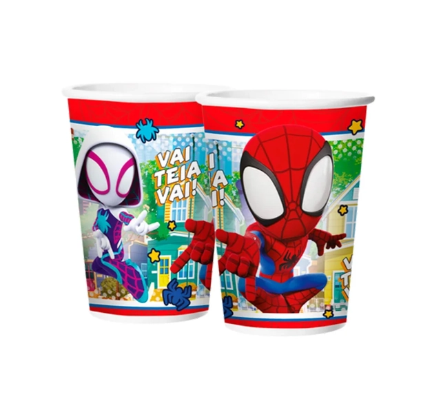 Copo Papel 180ml Spidey 08un Regina