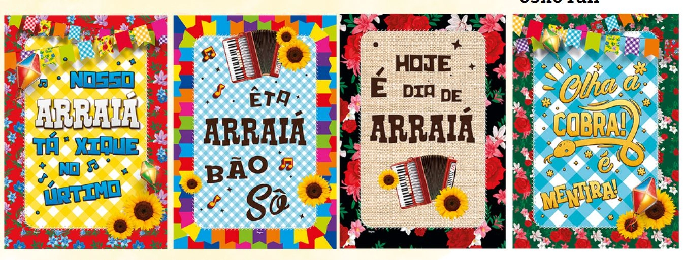 Cartaz Decorativo Arraia C/4 Regina