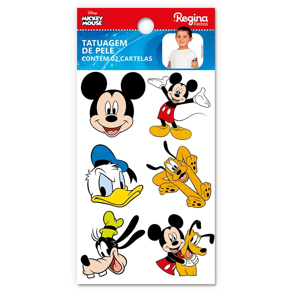 Tatuagem De Pele Disney Mickey Mouse C/12 Regina