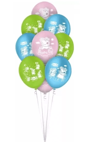 Balao Latex Redondo 9 Pol. Peppa Pig Classica 25 U