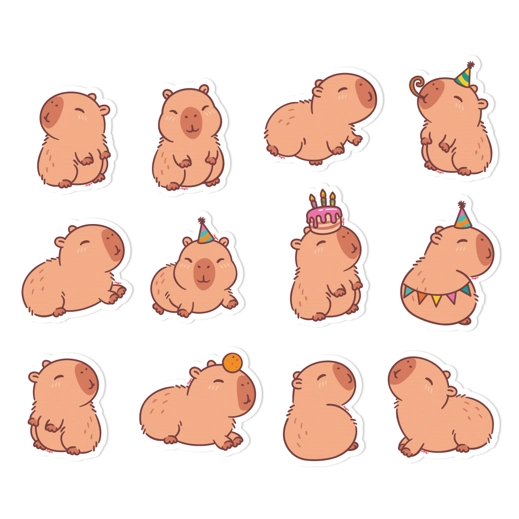 Mini Personagem Capivara C/12un Regina Festas