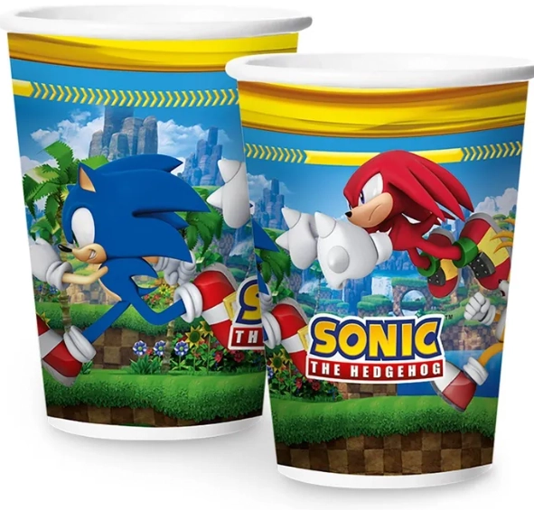 Copo Papel 180ml Sonic C/8un Regina Festas
