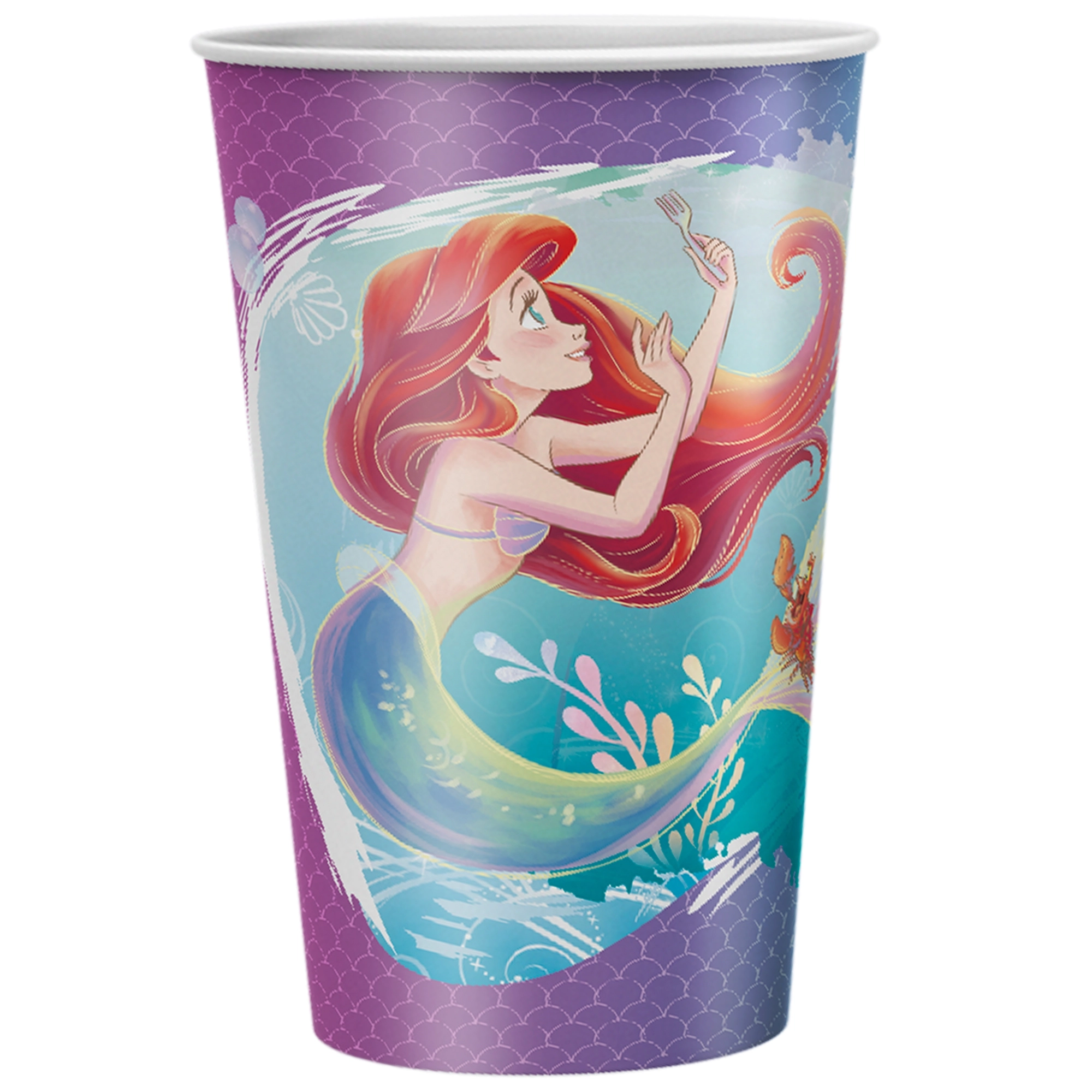 Copo Papel 180ml Ariel Disney C/8un Regina Festas