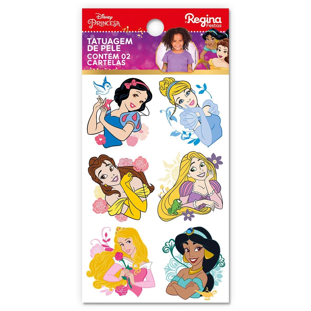 Tatuagem De Pele Disney Princesas C/12 Regina