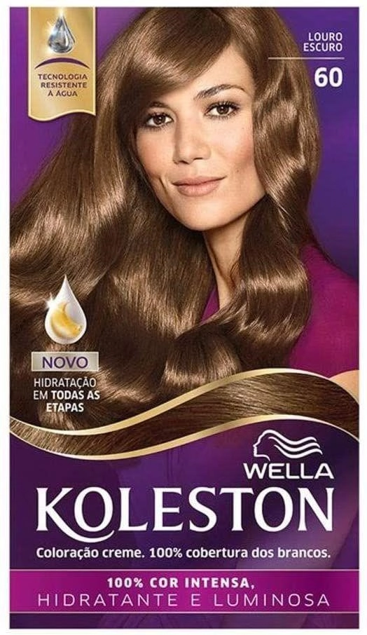 Kit Coloração Creme 60 Louro Escuro Wella Koleston