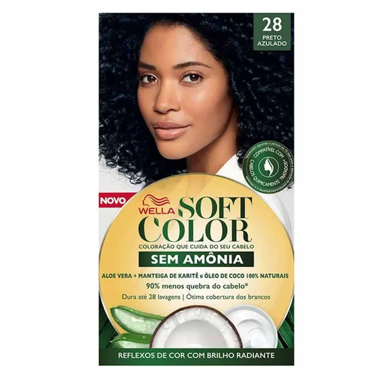 T.soft Color 28 Preto Azulado Novo