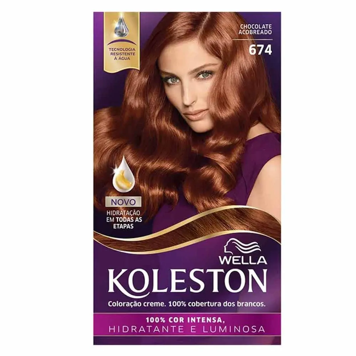 Kit Coloração Creme 674 Chocolate Acobreado Wella Koleston