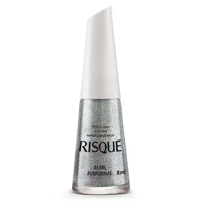Esmalte Efeito Metálico Glitter As Mil Purpurina 8ml Risque