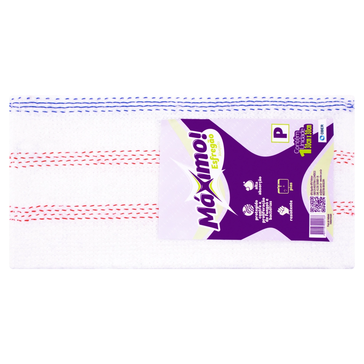 Pano Para Pia Alvejado Esfregão Máximo 30cm X 30cm