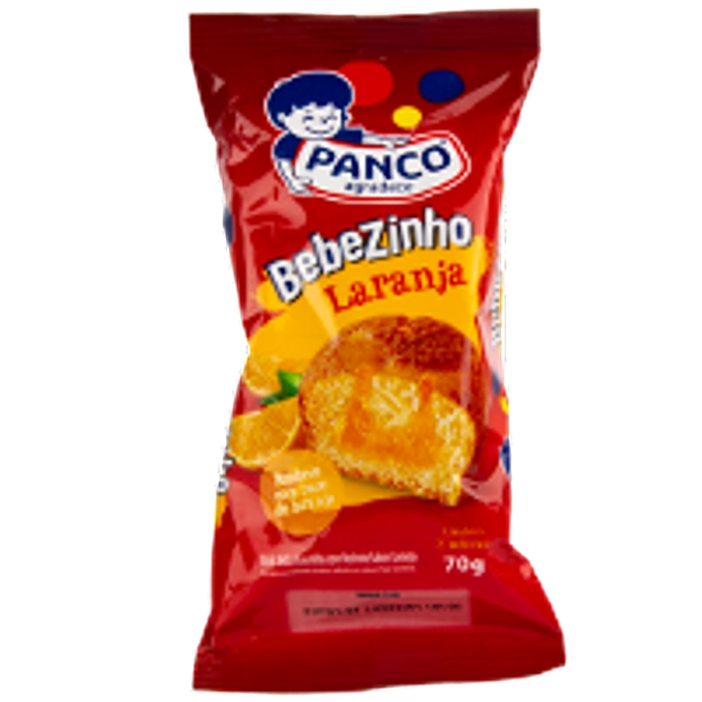 Bolinho Laranja Panco Bebezinho Pacote 70g 2 Unidades