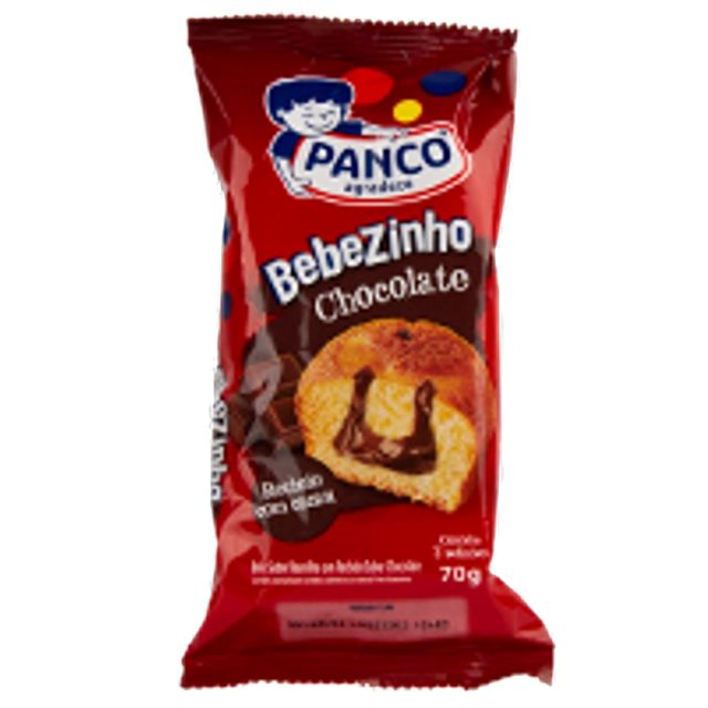 Bolinho Baunilha Recheio Chocolate Panco Bebezinho Pacote 70g 2 Unidades