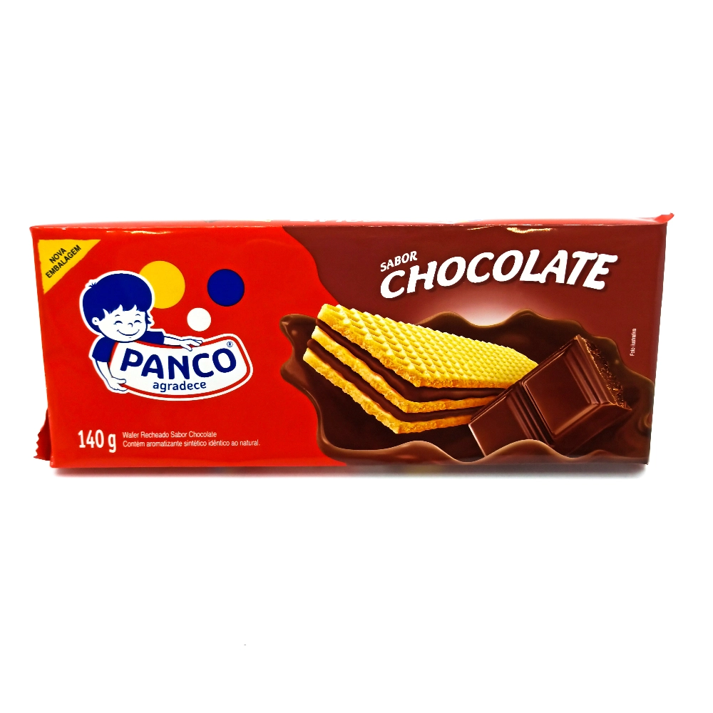 Biscoito Wafer Recheio Chocolate Panco Pacote 140g