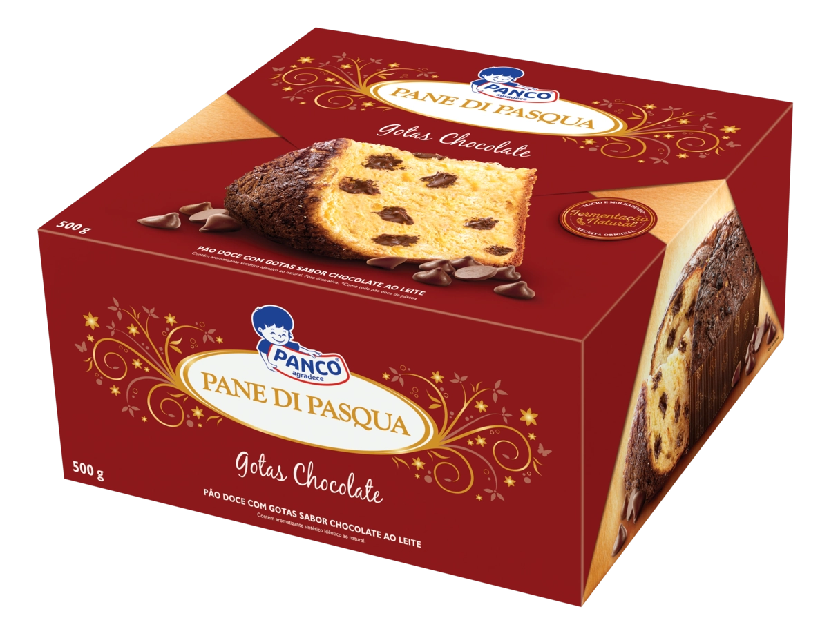 Pão De Páscoa Com Gotas De Chocolate Panco Caixa 500g