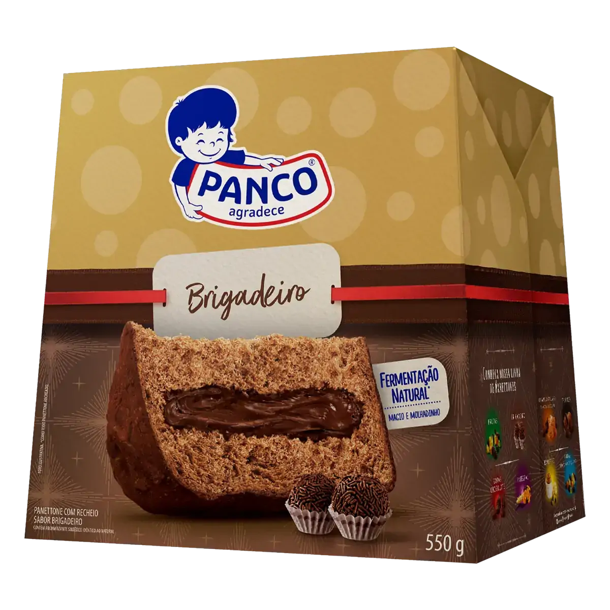 Panettone Recheio Brigadeiro Panco Caixa 550g