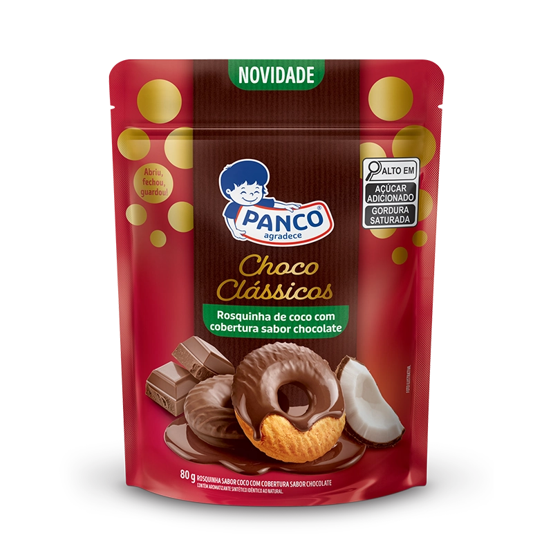 Bisc Panco Rosquinha 80g Coco Cob Chocolate