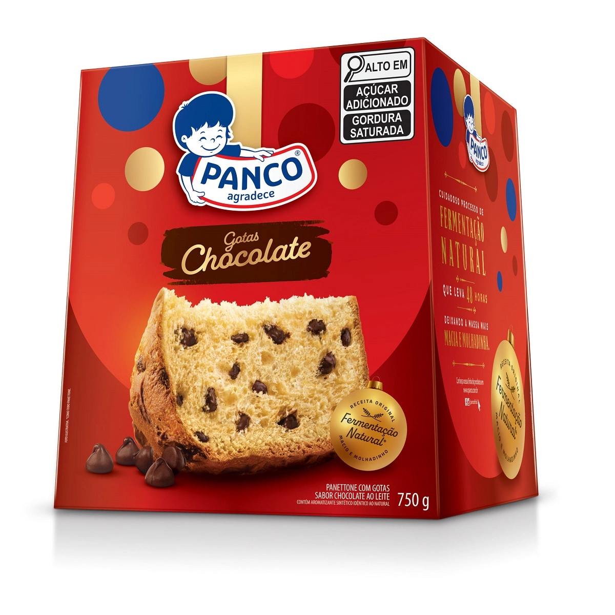 Panettone Panco Com Gotas De Chocolate 750g