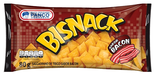Salgadinho De Trigo Bacon Panco Bisnack Pacote 80g