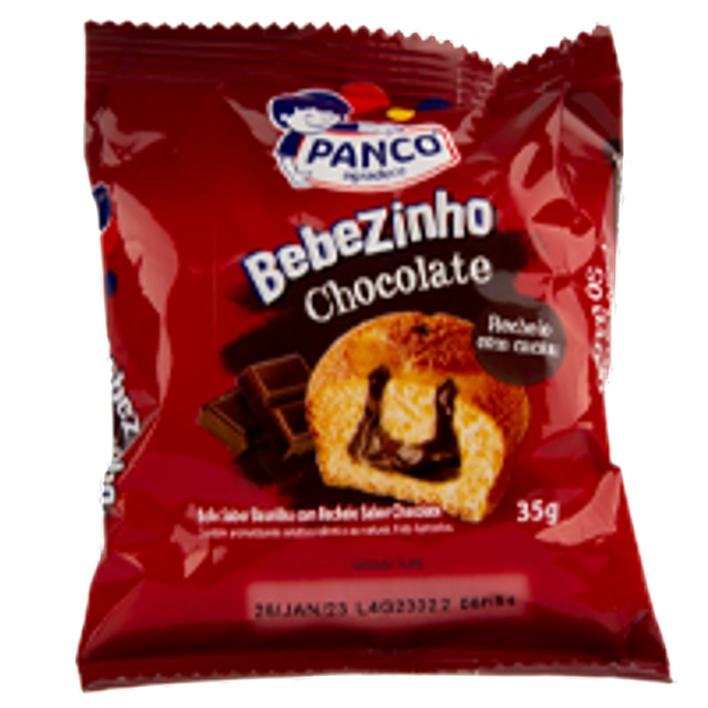 Bolo Baunilha Recheio Chocolate Panco Bebezinho Pacote 35g