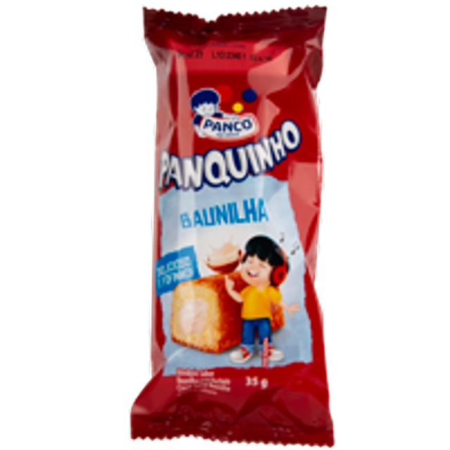 Minibolo Baunilha Recheio Creme De Baunilha Panco Panquinho Pacote 35g