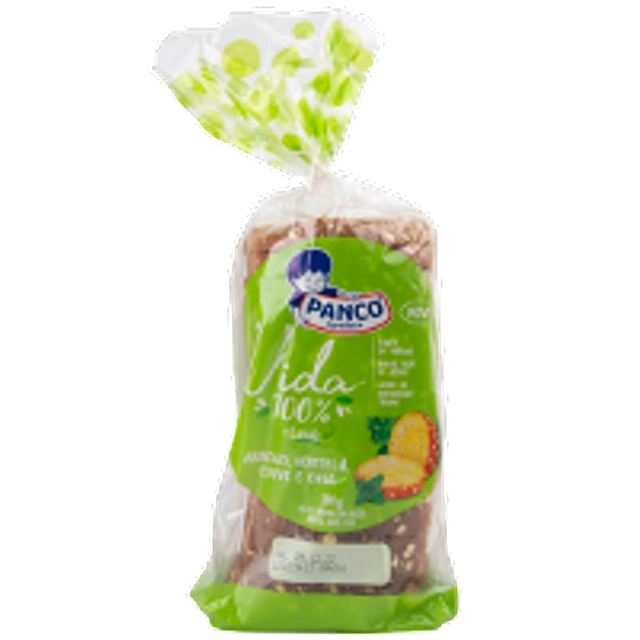 Pão Integral Abacaxi, Hortelã, Couve E Chia Panco Vida Pacote 380g