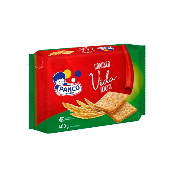 Biscoito Cracker Panco Vida 100 Pacote 400g