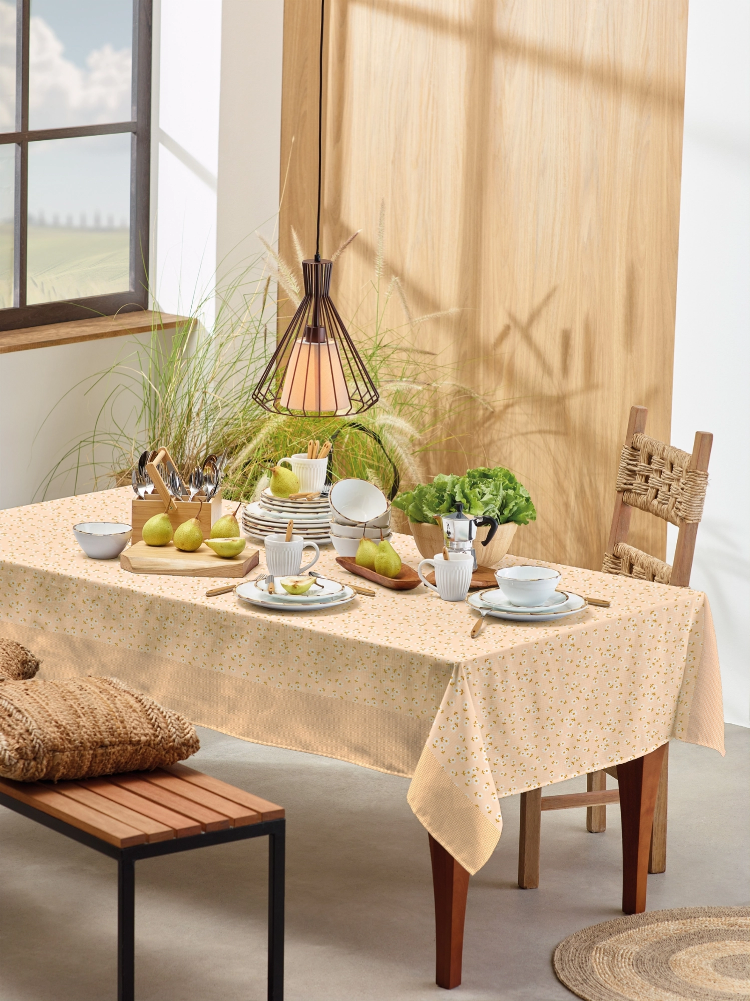Toalha Mesa Basic 6 Lugares Florzinha 140x210cm 882200000045900 Teka